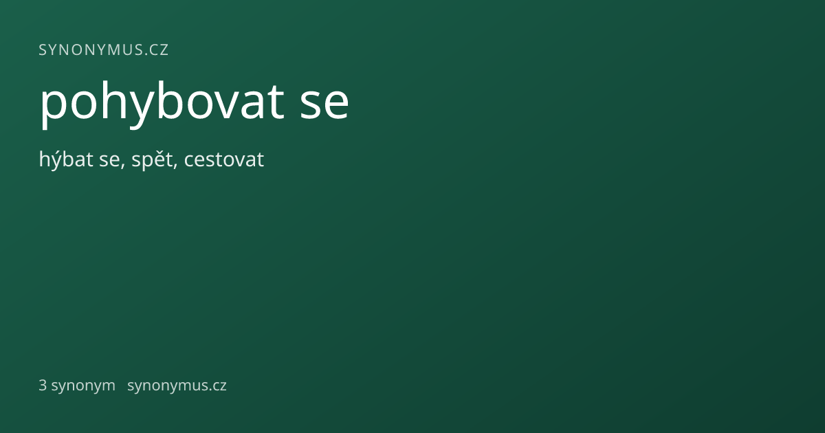 Náhled odkazu: pohybovat se