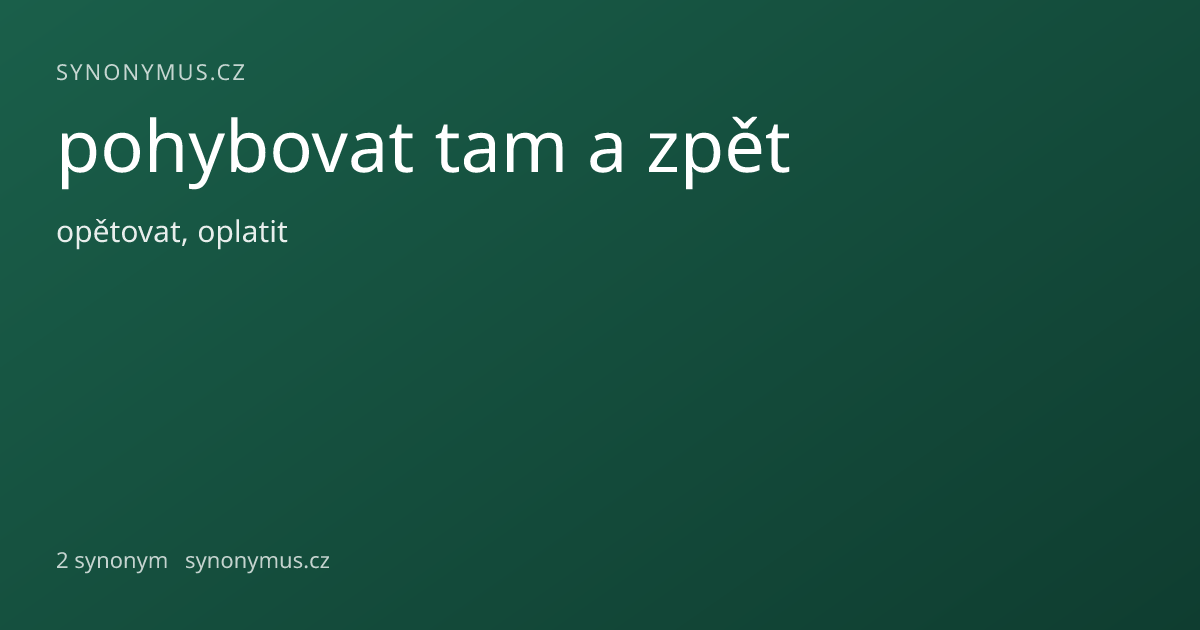 Náhled odkazu: pohybovat tam a zpět