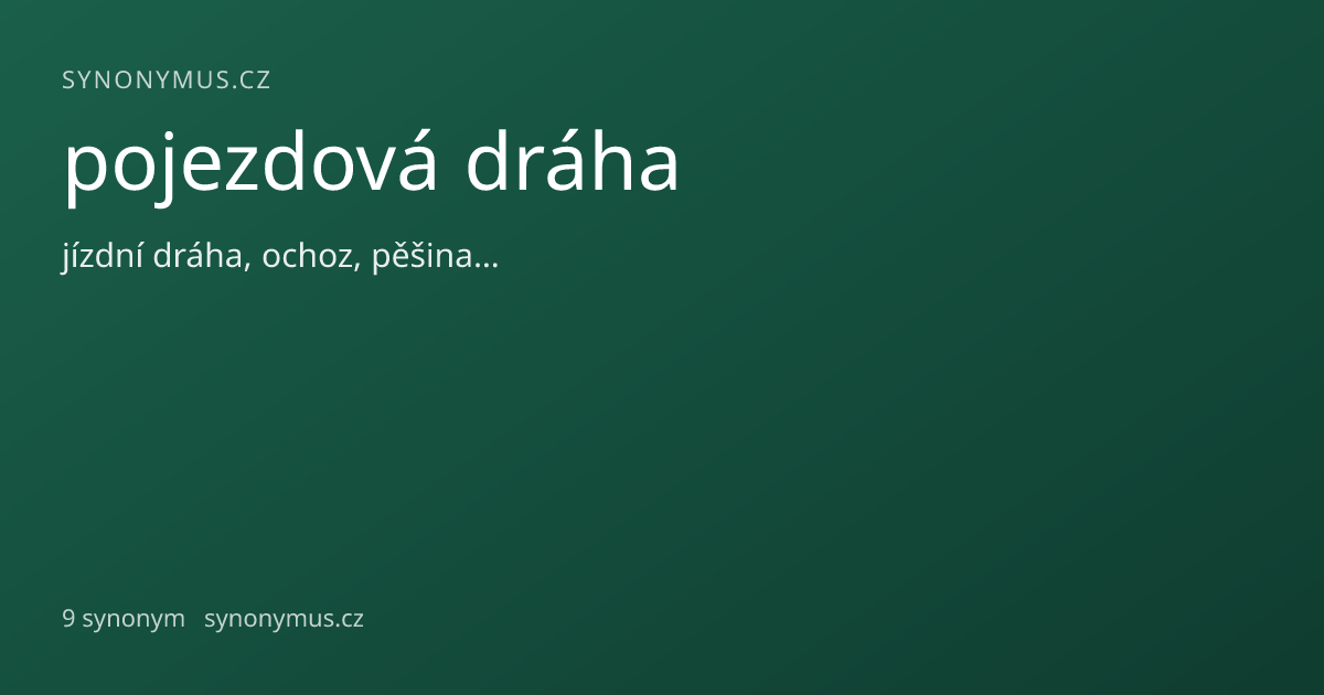 Náhled odkazu: pojezdová dráha