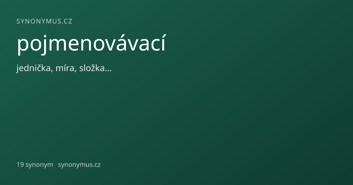 Náhled odkazu: pojmenovávací