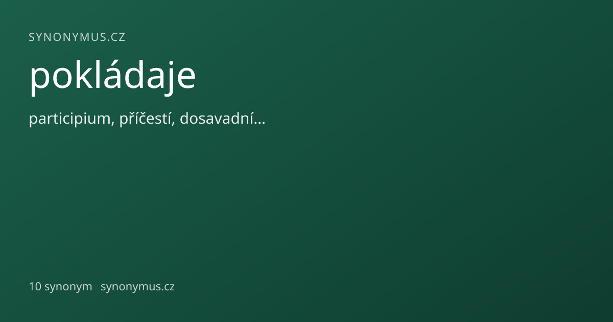 Náhled odkazu: pokládaje