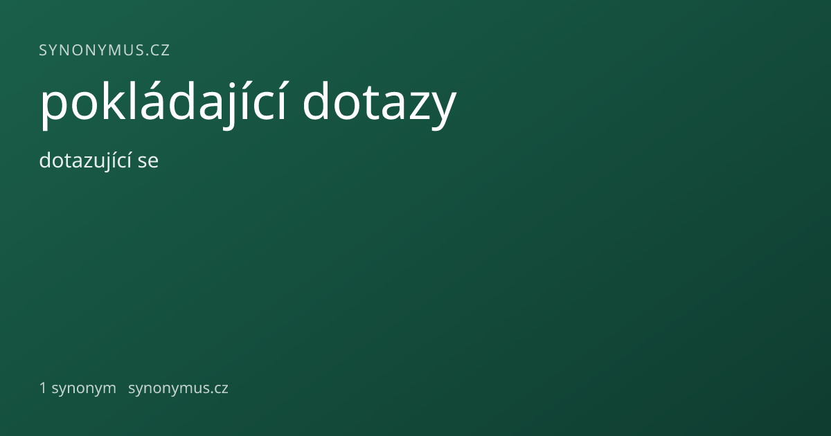 Náhled odkazu: pokládající dotazy