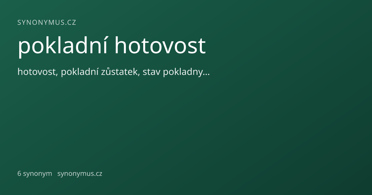 Náhled odkazu: pokladní hotovost
