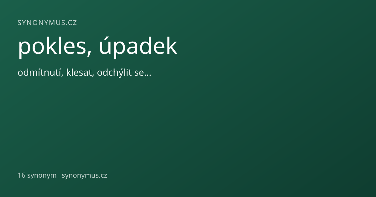 Náhled odkazu: pokles, úpadek