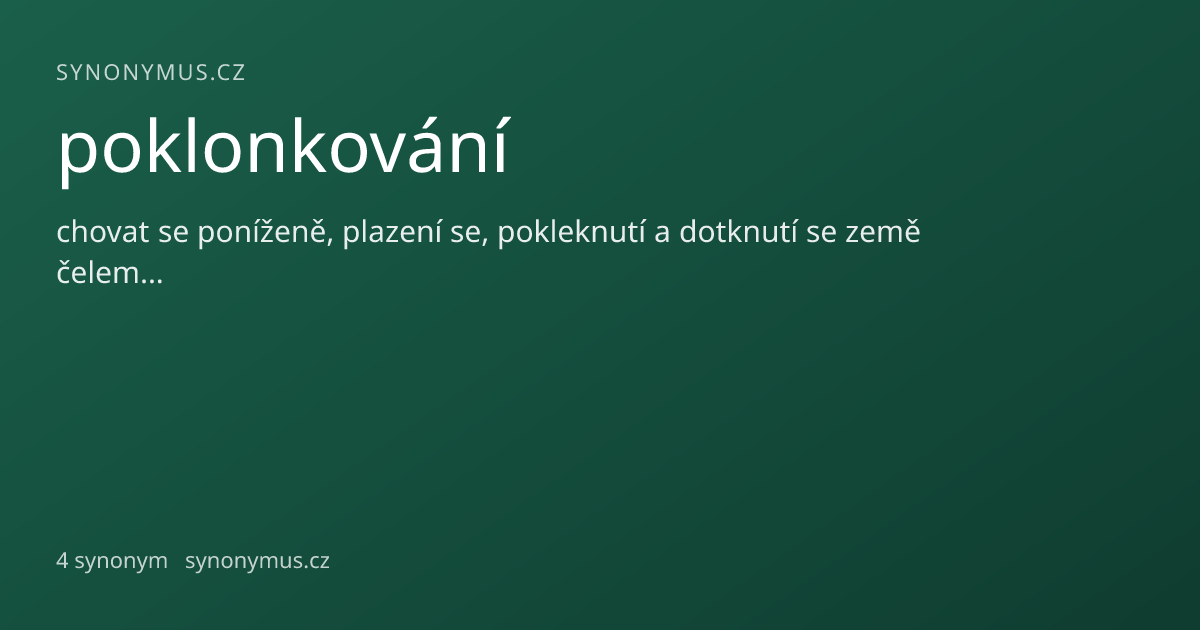 Náhled odkazu: poklonkování
