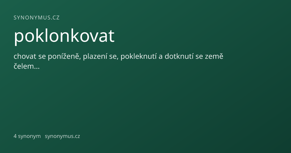 Náhled odkazu: poklonkovat