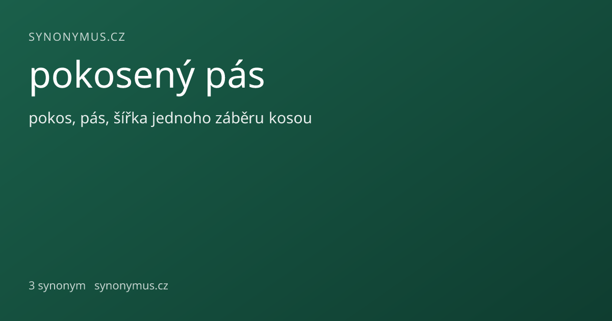 Náhled odkazu: pokosený pás