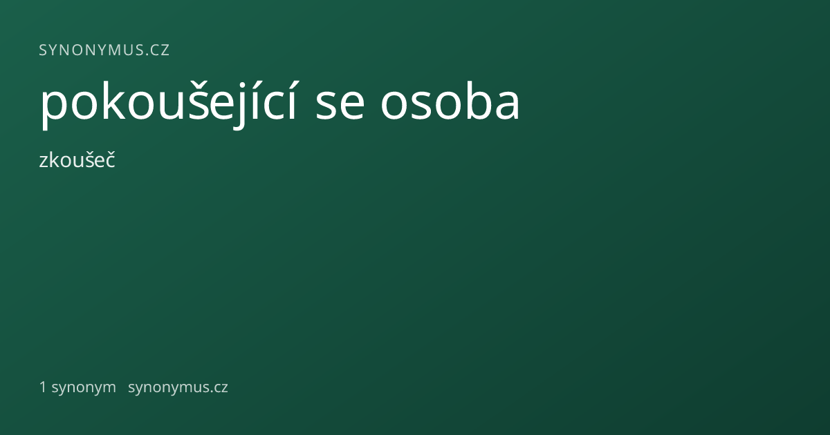 Náhled odkazu: pokoušející se osoba