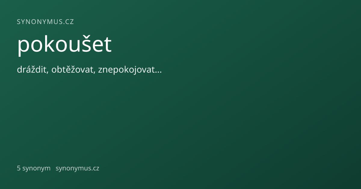 Náhled odkazu: pokoušet