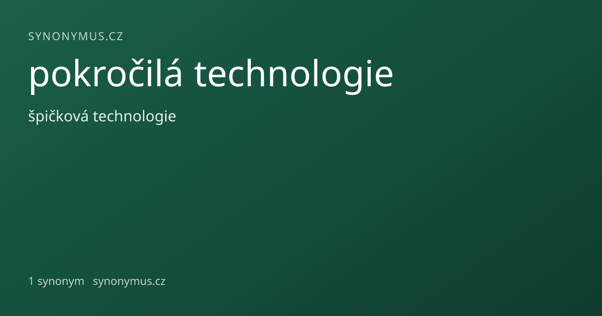 Náhled odkazu: pokročilá technologie