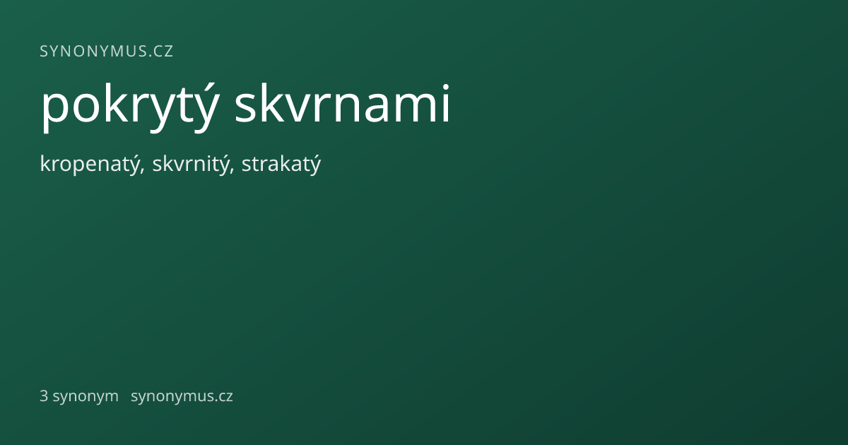 Náhled odkazu: pokrytý skvrnami