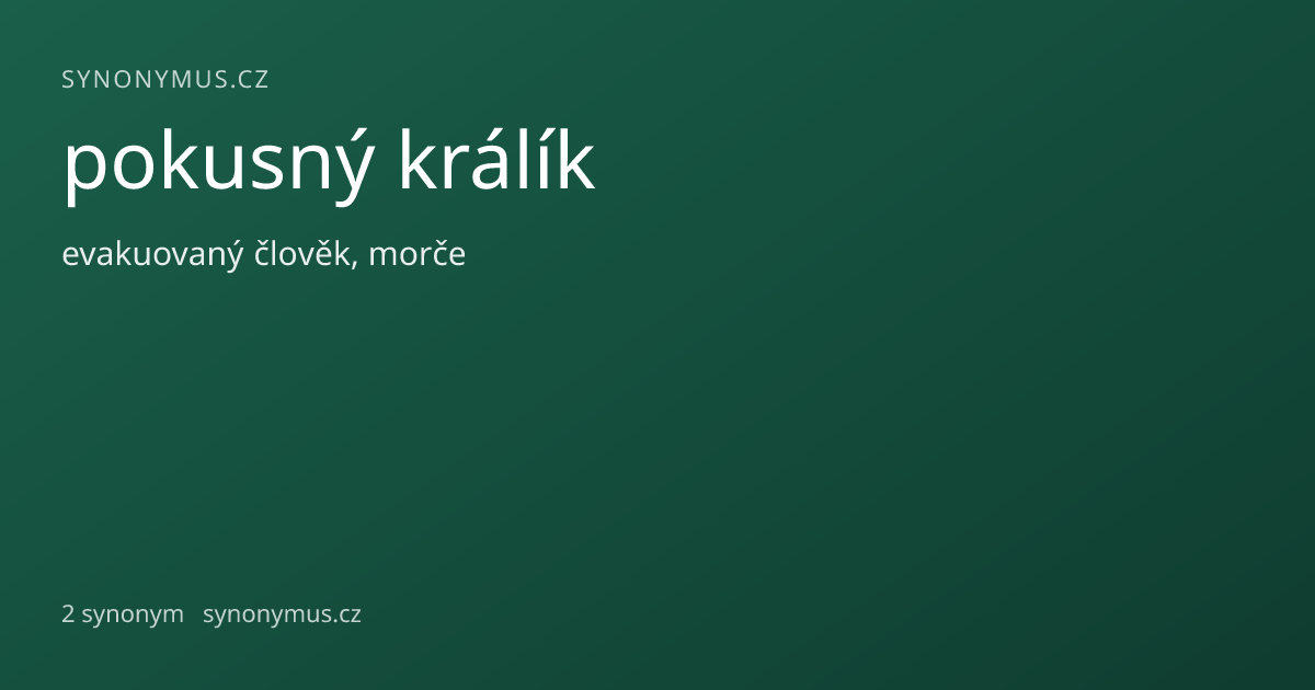Náhled odkazu: pokusný králík