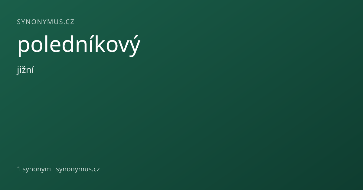 Náhled odkazu: poledníkový