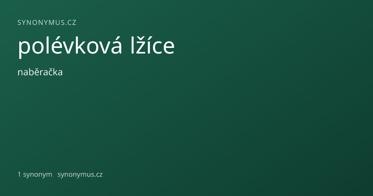 Náhled odkazu: polévková lžíce