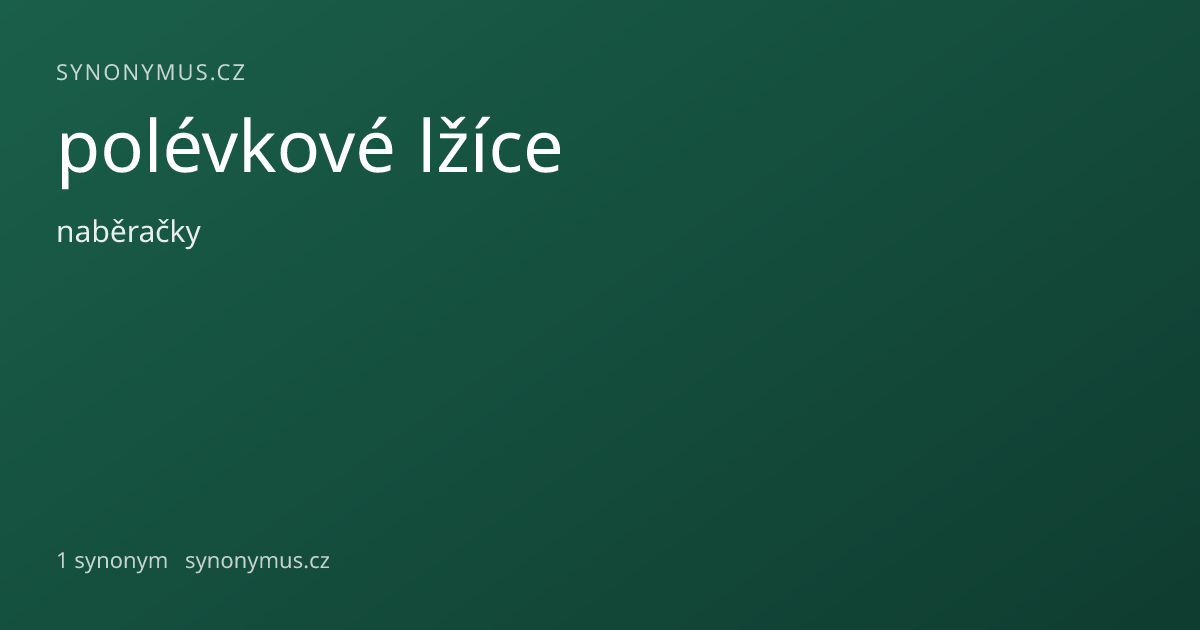 Náhled odkazu: polévkové lžíce