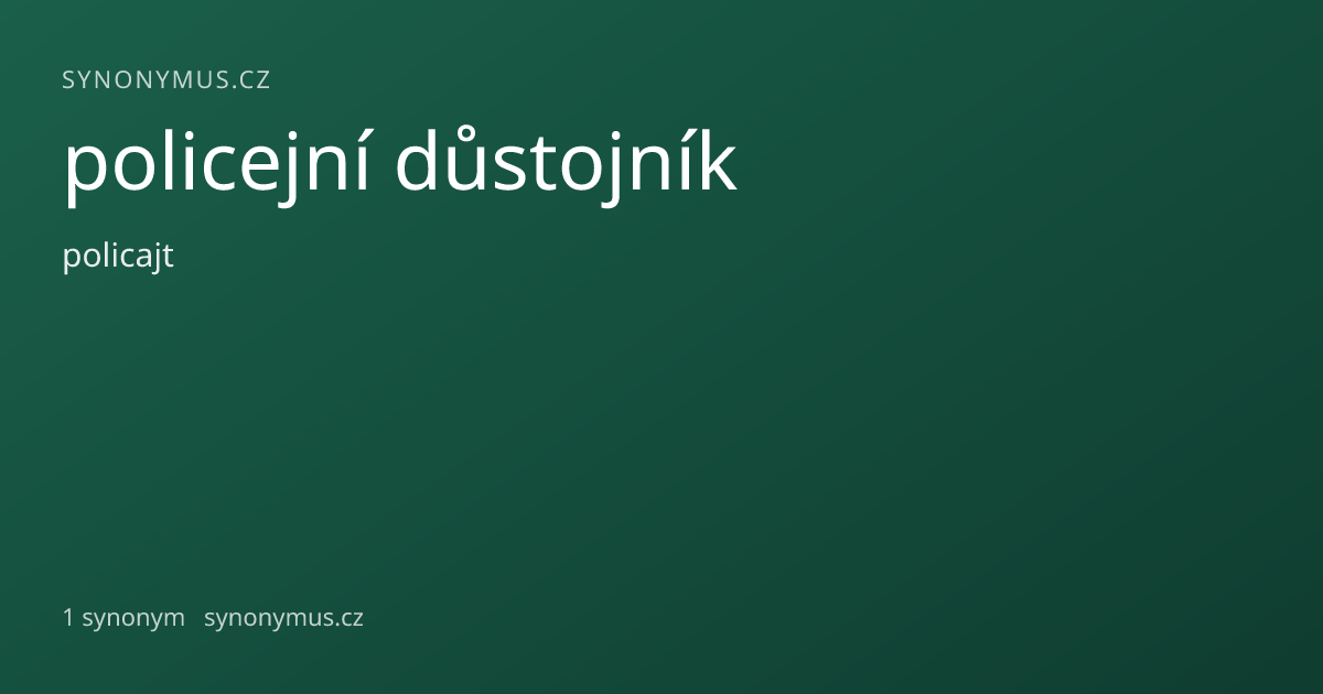 Náhled odkazu: policejní důstojník