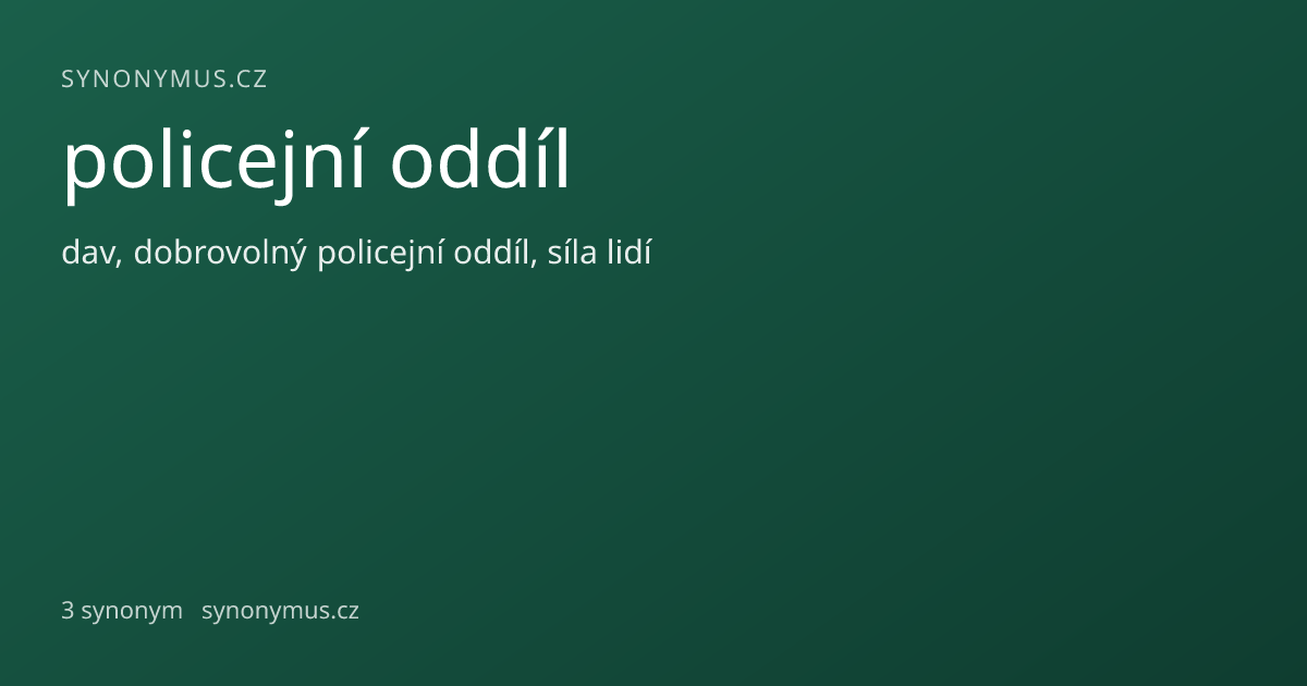 Náhled odkazu: policejní oddíl