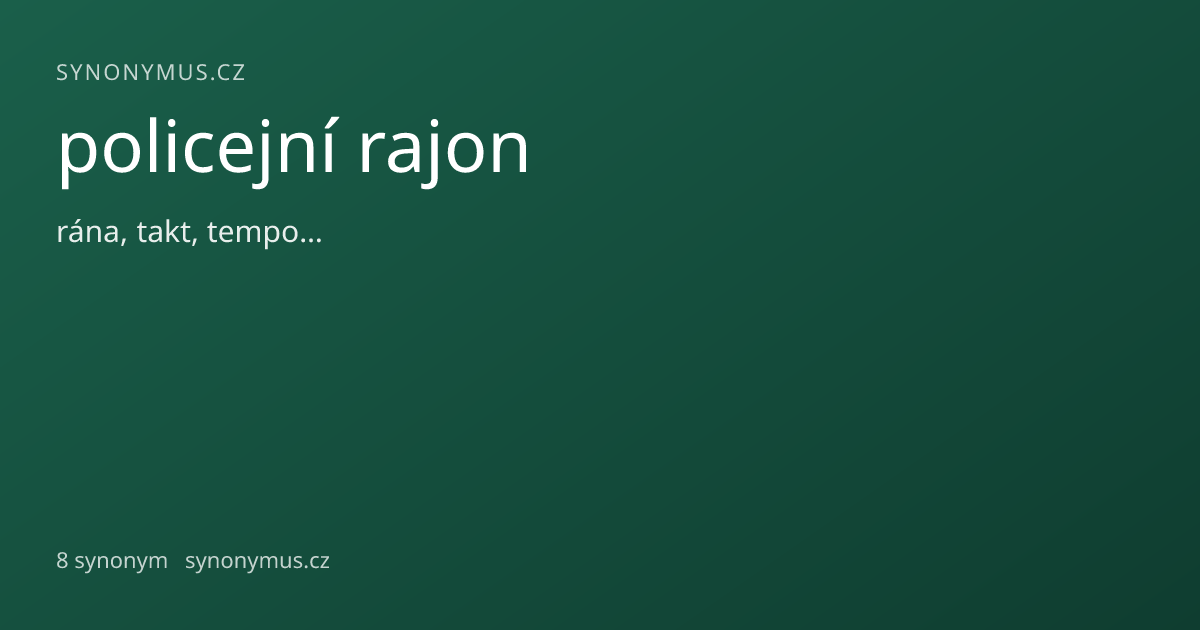 Náhled odkazu: policejní rajon
