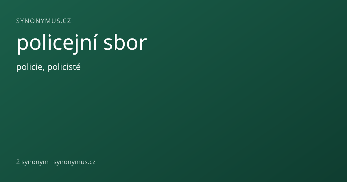 Náhled odkazu: policejní sbor