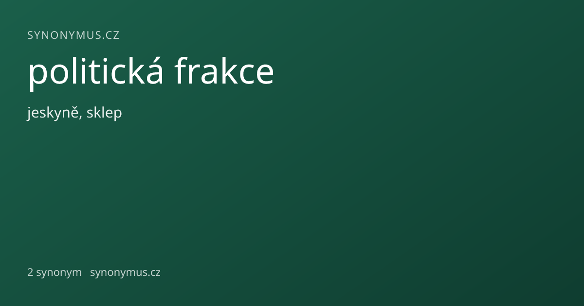 Náhled odkazu: politická frakce