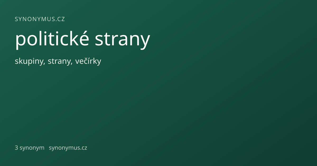 Náhled odkazu: politické strany