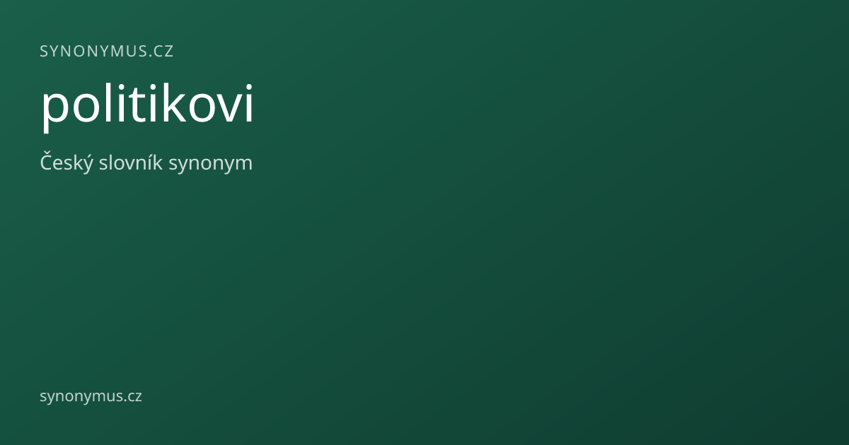 Náhled odkazu: politikovi
