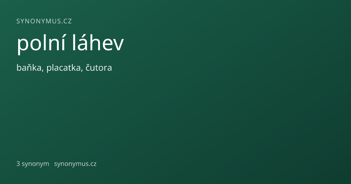 Náhled odkazu: polní láhev