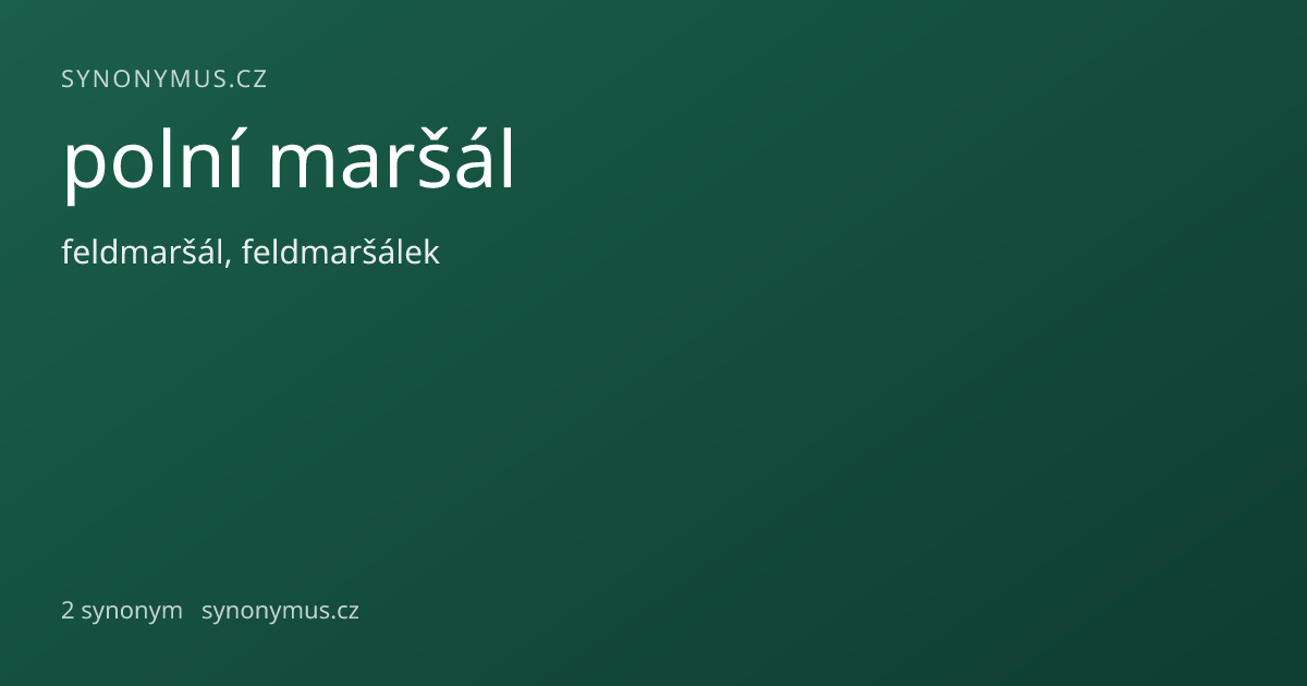 Náhled odkazu: polní maršál
