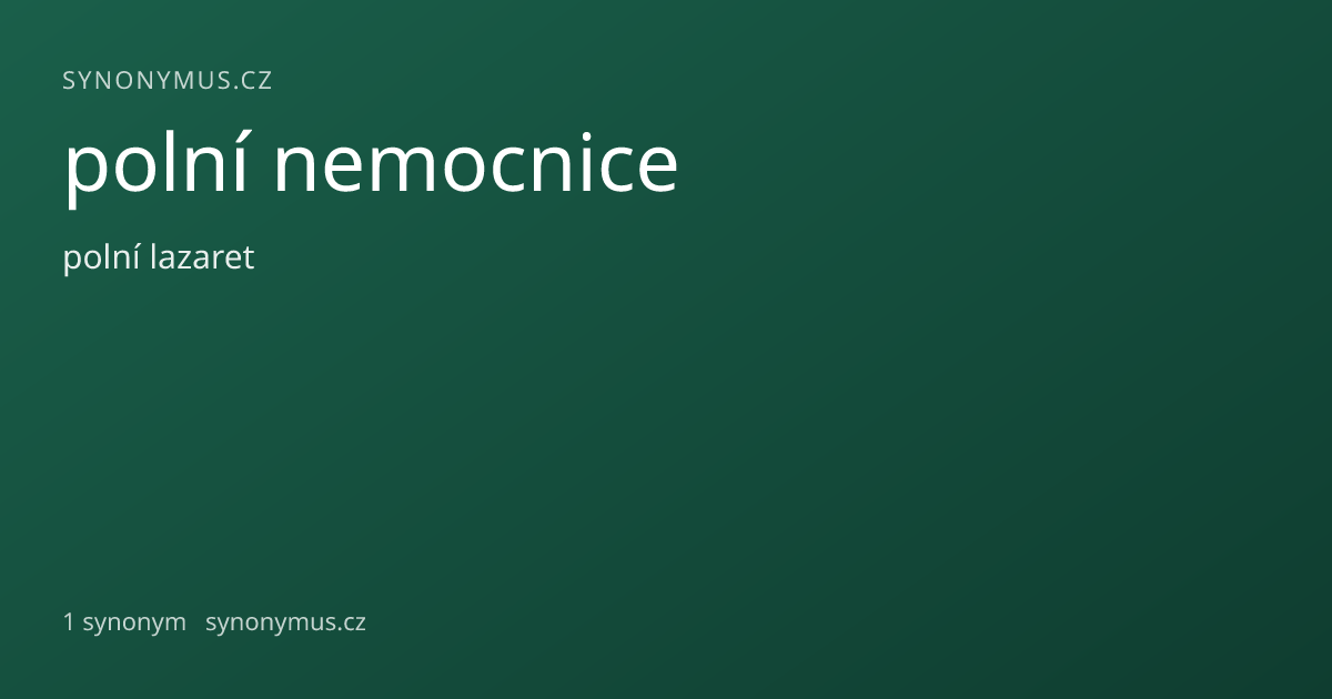 Náhled odkazu: polní nemocnice