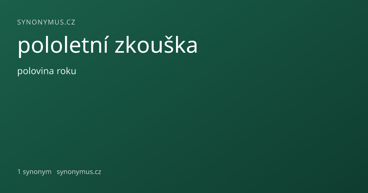 Náhled odkazu: pololetní zkouška