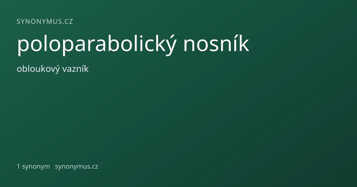 Náhled odkazu: poloparabolický nosník