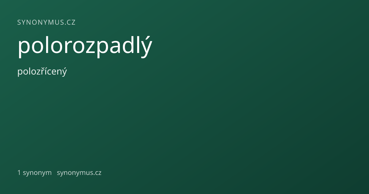Náhled odkazu: polorozpadlý