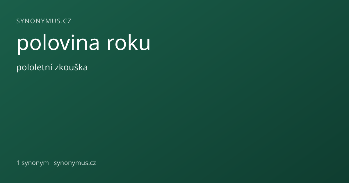 Náhled odkazu: polovina roku
