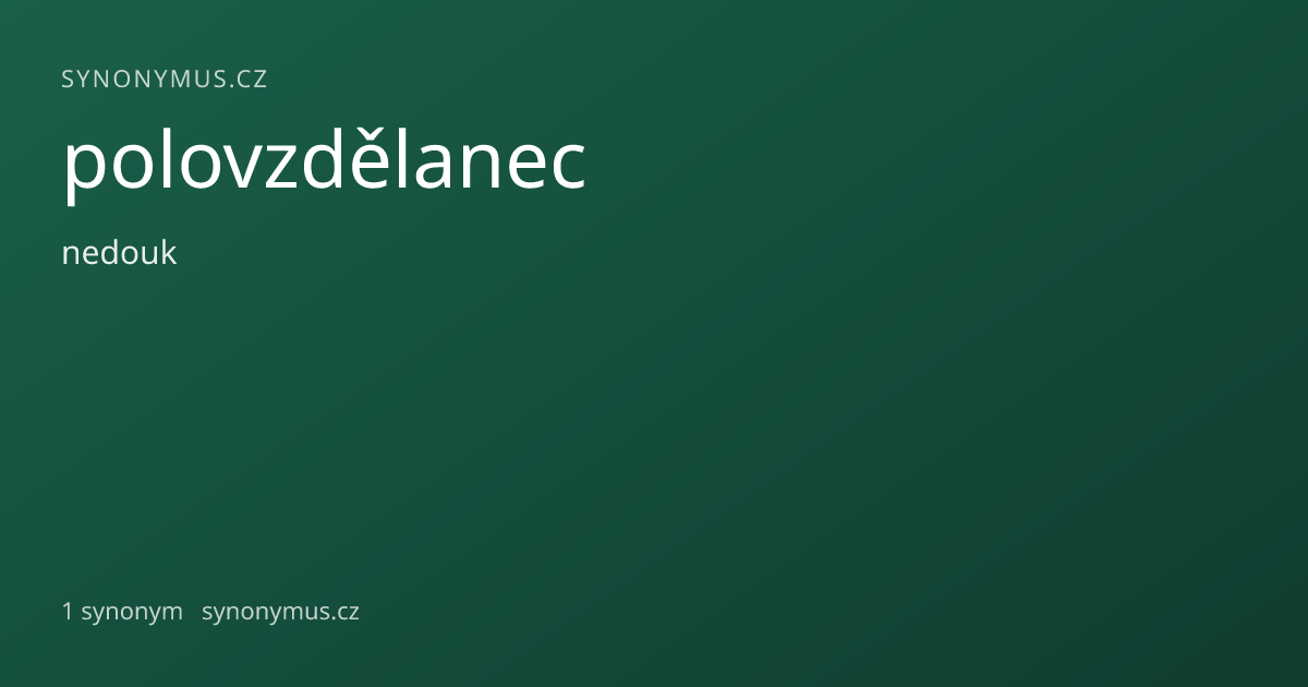 Náhled odkazu: polovzdělanec