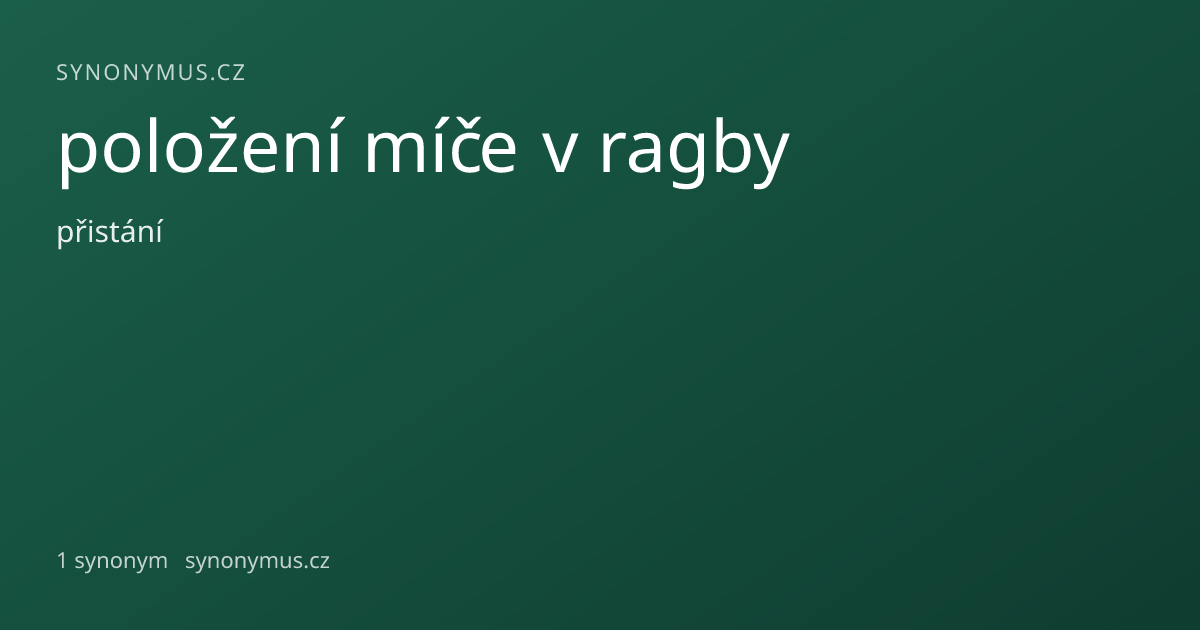 Náhled odkazu: položení míče v ragby