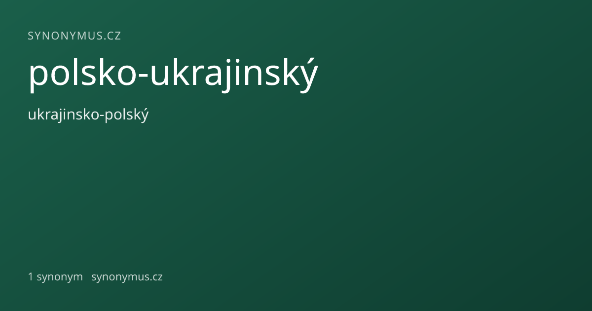 Náhled odkazu: polsko-ukrajinský
