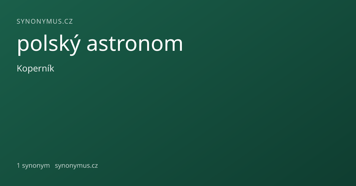 Náhled odkazu: polský astronom