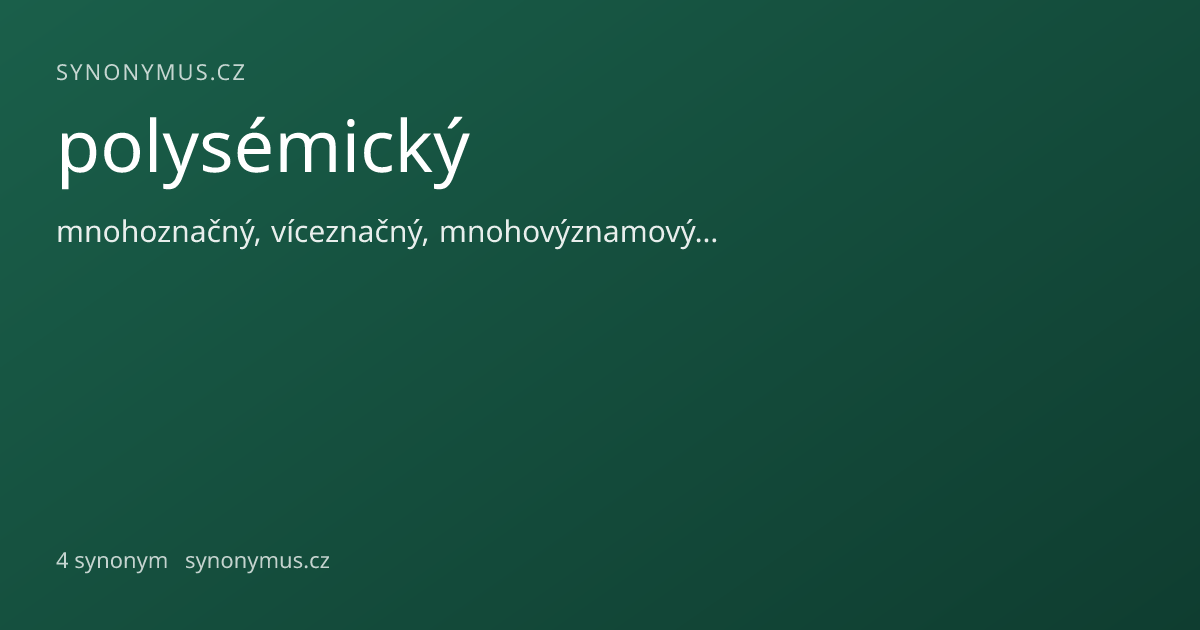 Náhled odkazu: polysémický