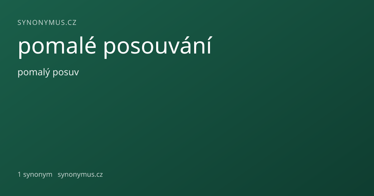 Náhled odkazu: pomalé posouvání