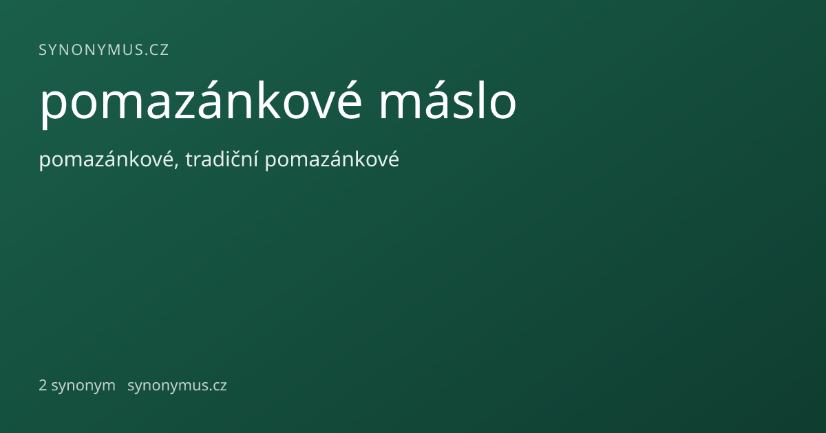 Náhled odkazu: pomazánkové máslo