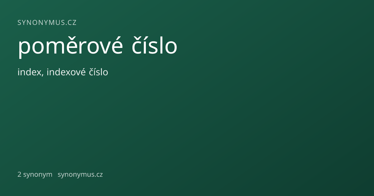 Náhled odkazu: poměrové číslo