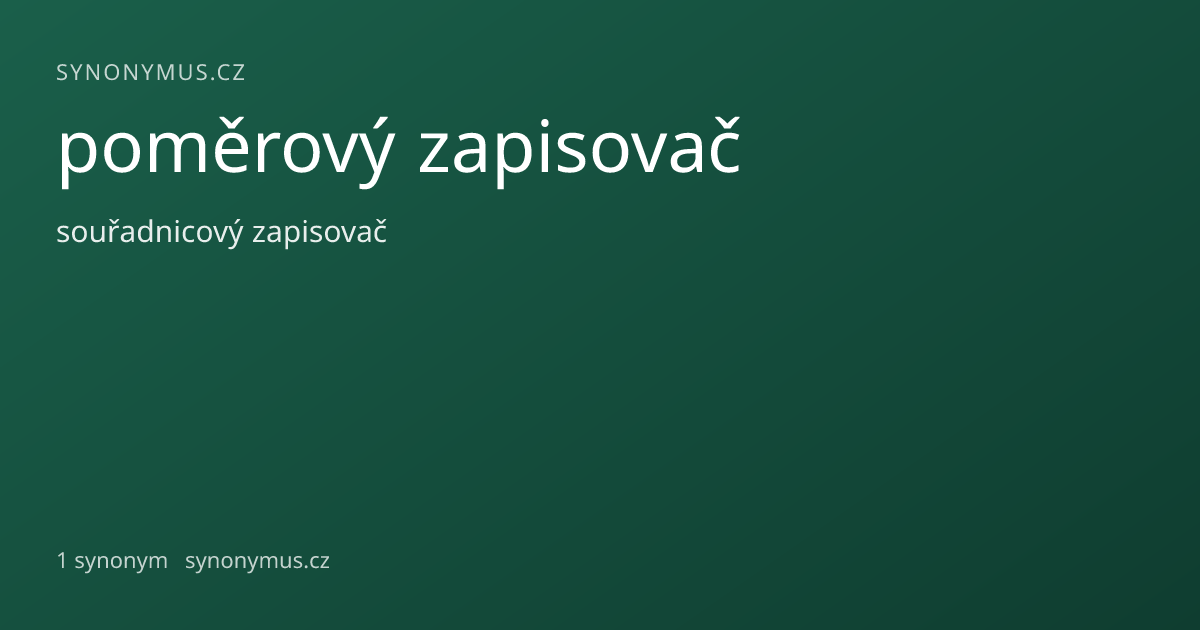 Náhled odkazu: poměrový zapisovač