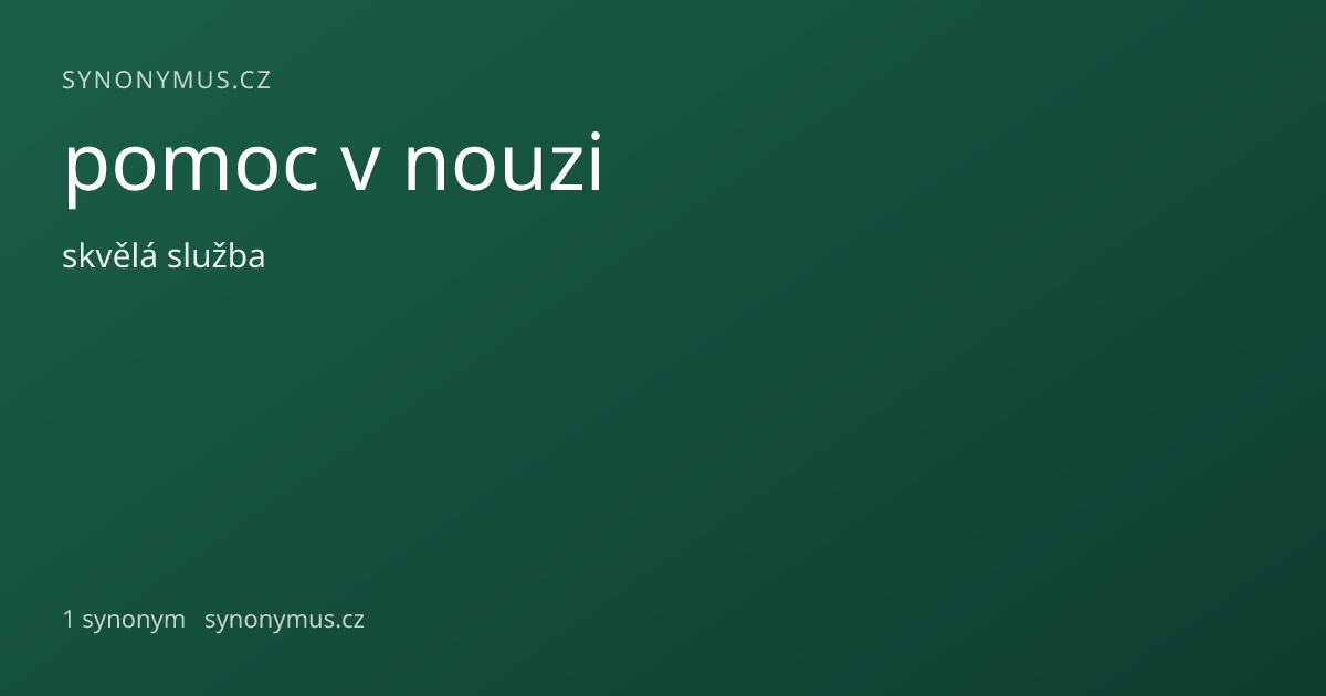 Náhled odkazu: pomoc v nouzi