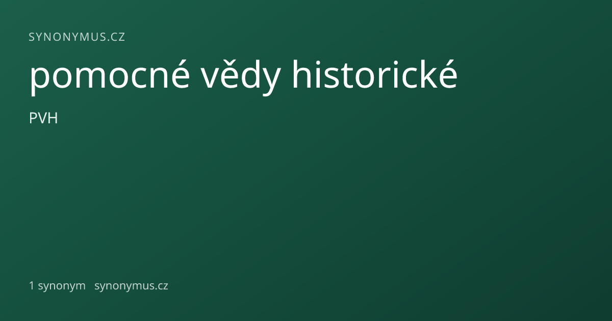 Náhled odkazu: pomocné vědy historické