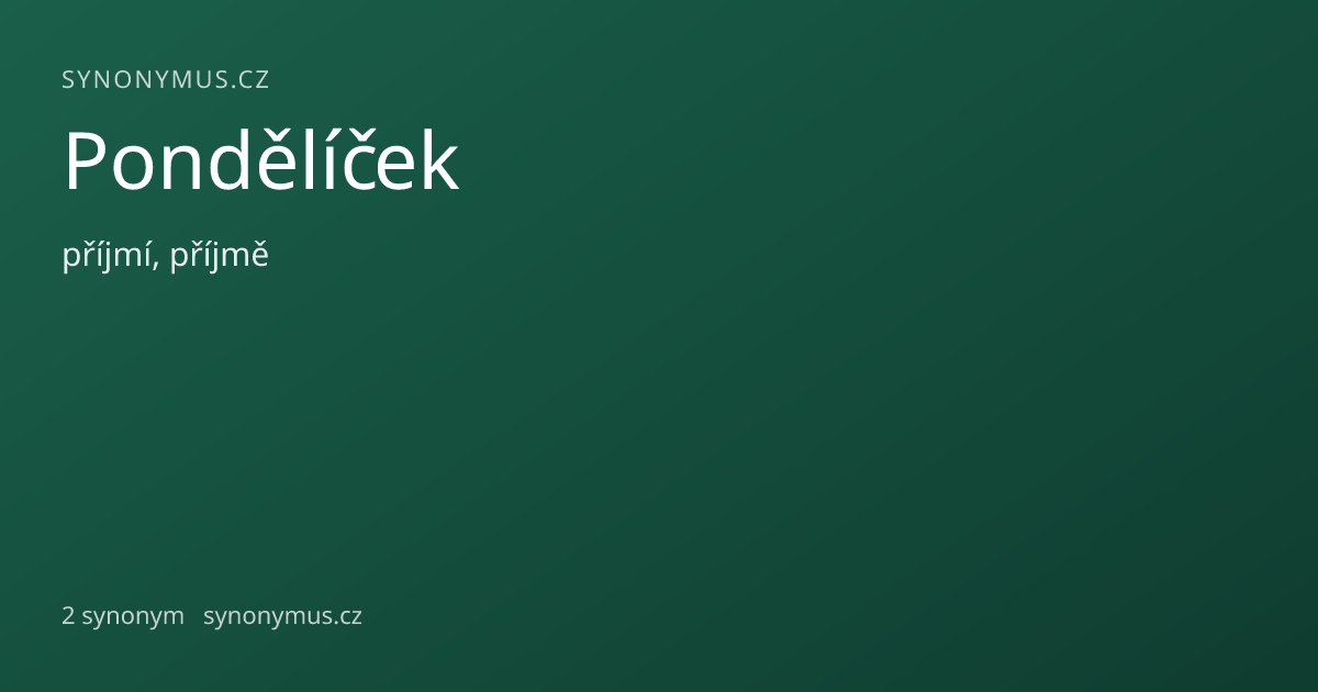 Náhled odkazu: Pondělíček