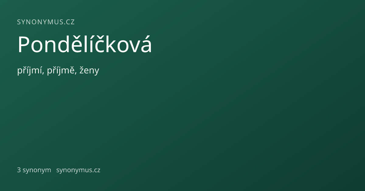Náhled odkazu: Pondělíčková