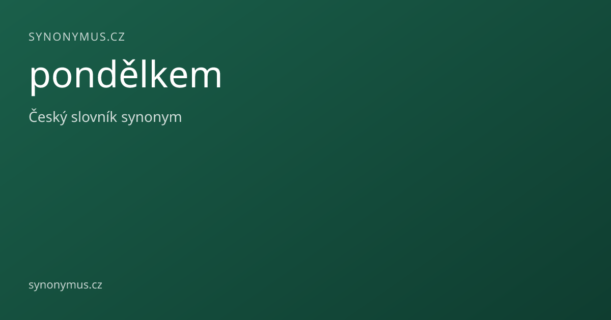 Náhled odkazu: pondělkem