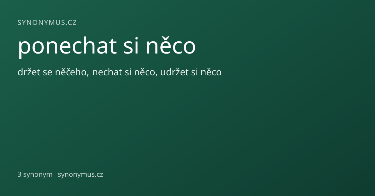 Náhled odkazu: ponechat si něco