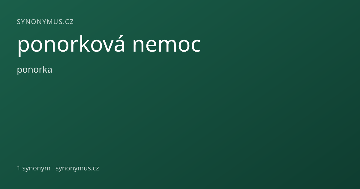 Náhled odkazu: ponorková nemoc