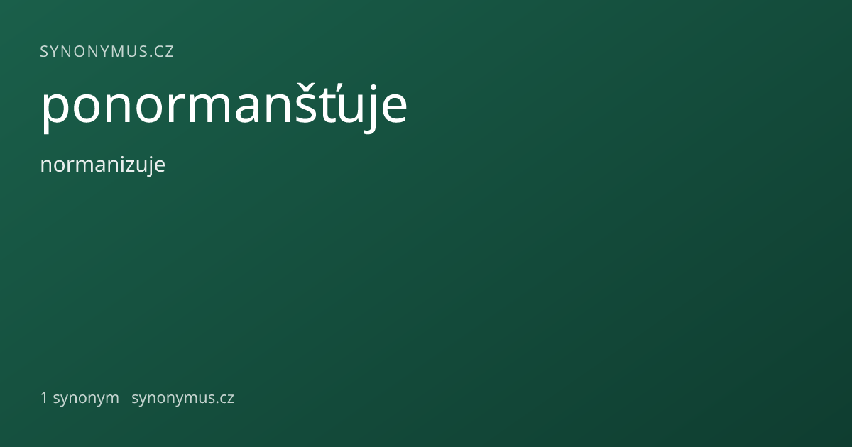 Náhled odkazu: ponormanšťuje